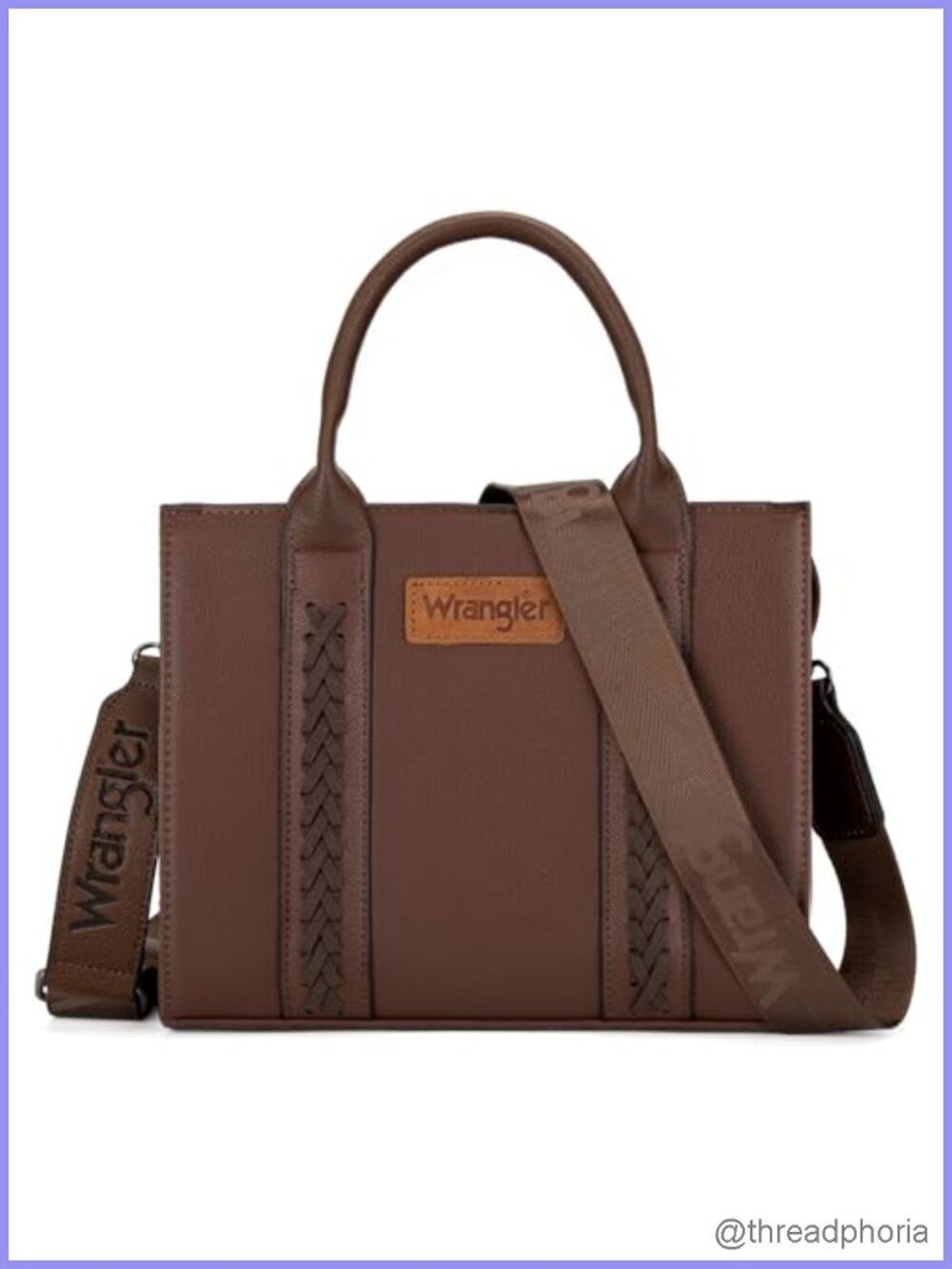 Wrangler Tote Bag Vegan Leather Satchel Crossbody Purse